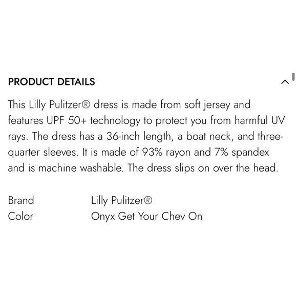 Lilly Pulitzer Sophie Upf 50+ Shift Dress Onyx Get Your Chev On Black White M - Picture 2 of 9